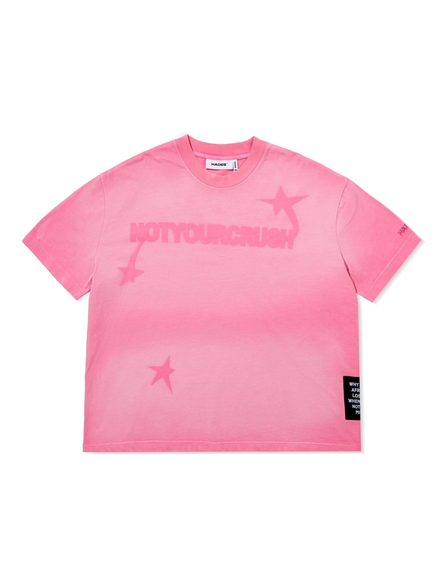 OVERSIZED T-SHIRT - HADES NOTYOURCRUSH WASH T-SHIRT PINK