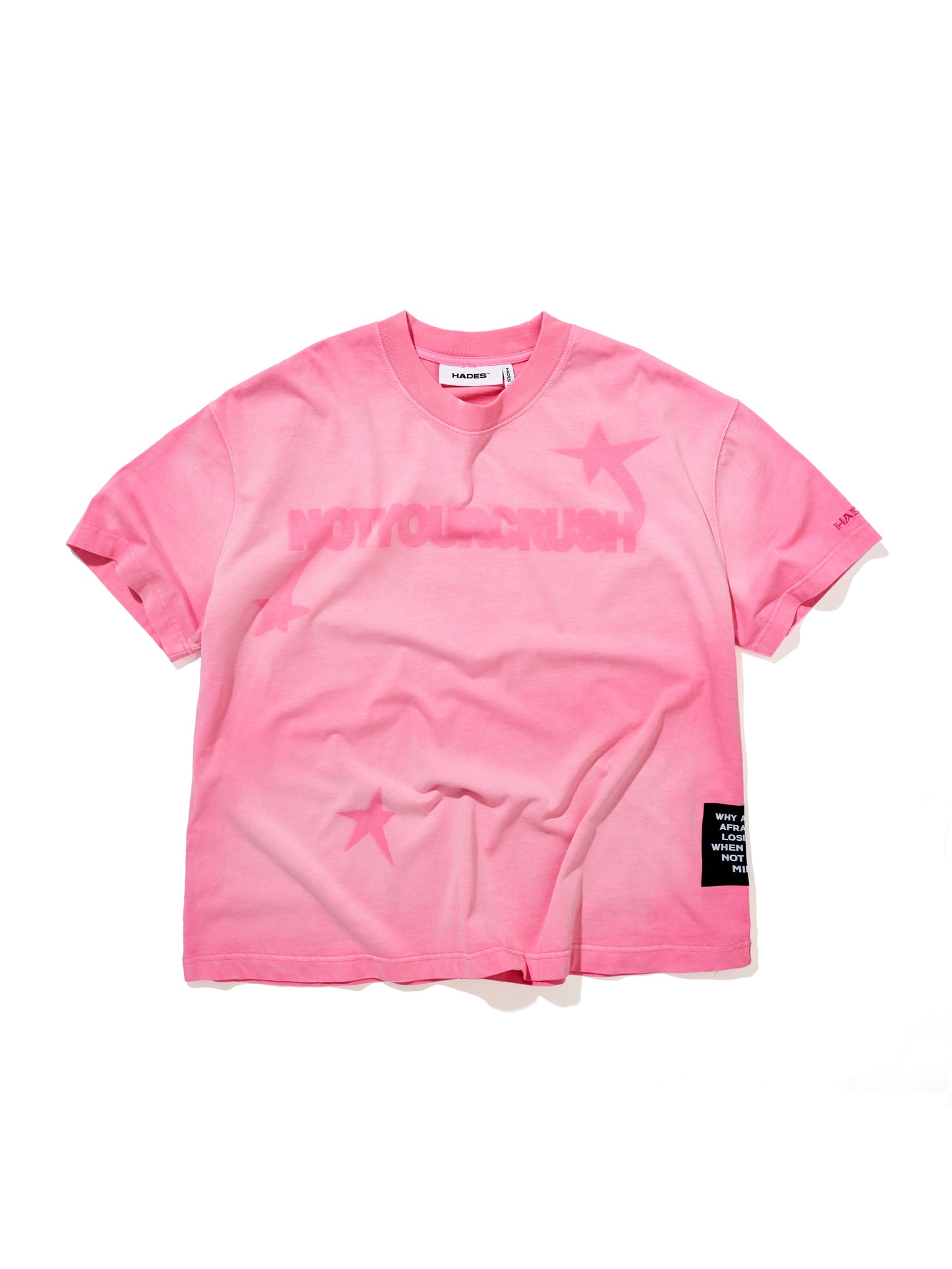 OVERSIZED T-SHIRT - HADES NOTYOURCRUSH WASH T-SHIRT PINK