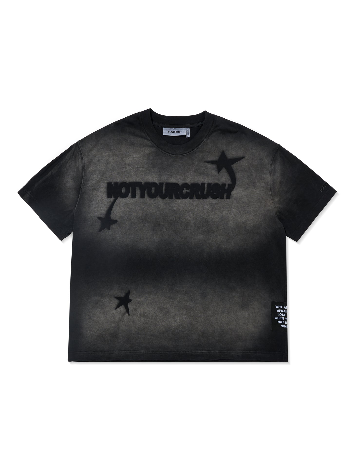 OVERSIZED T-SHIRT - HADES NOTYOURCRUSH WASH T-SHIRT BLACK
