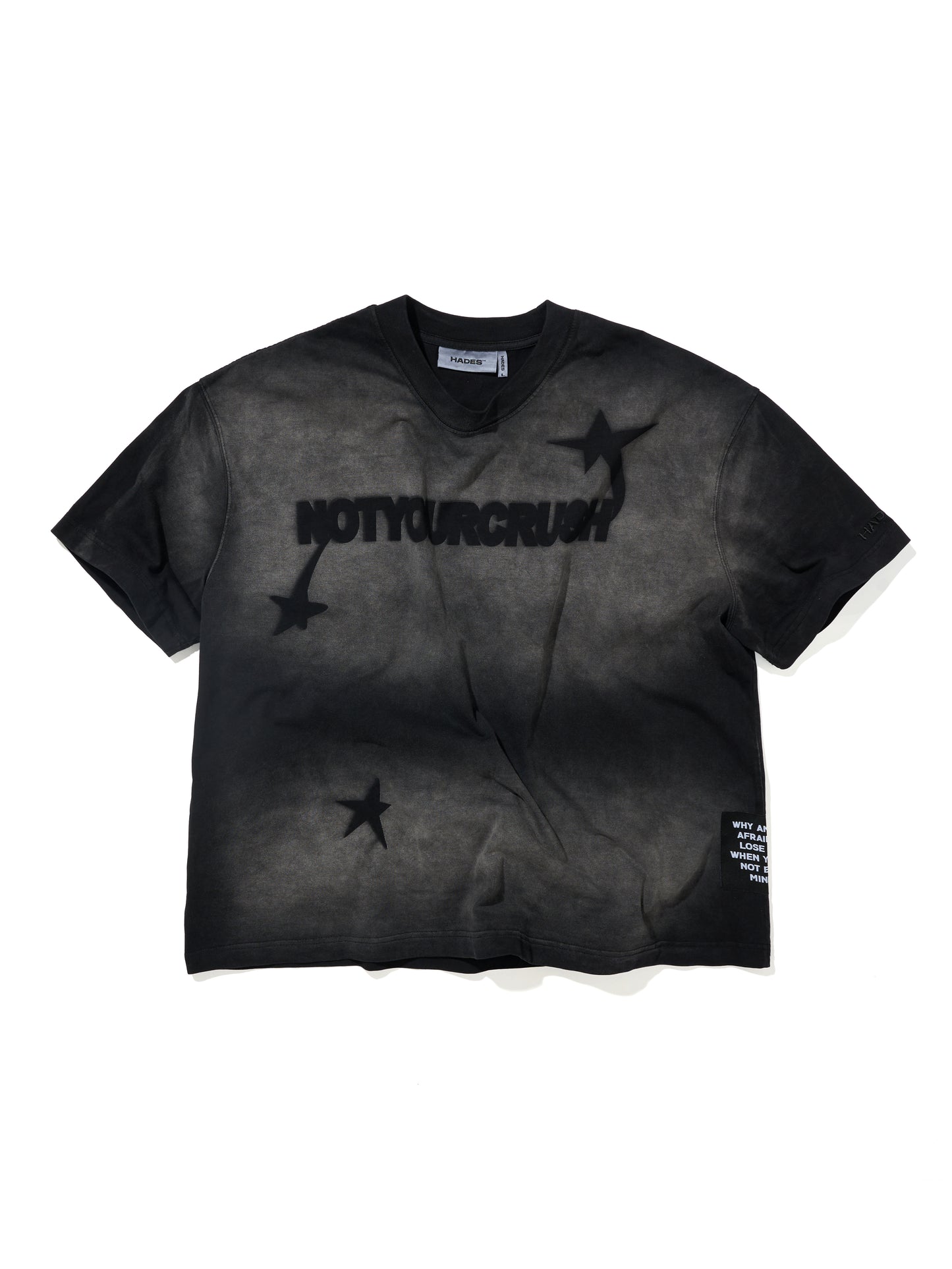 OVERSIZED T-SHIRT - HADES NOTYOURCRUSH WASH T-SHIRT BLACK