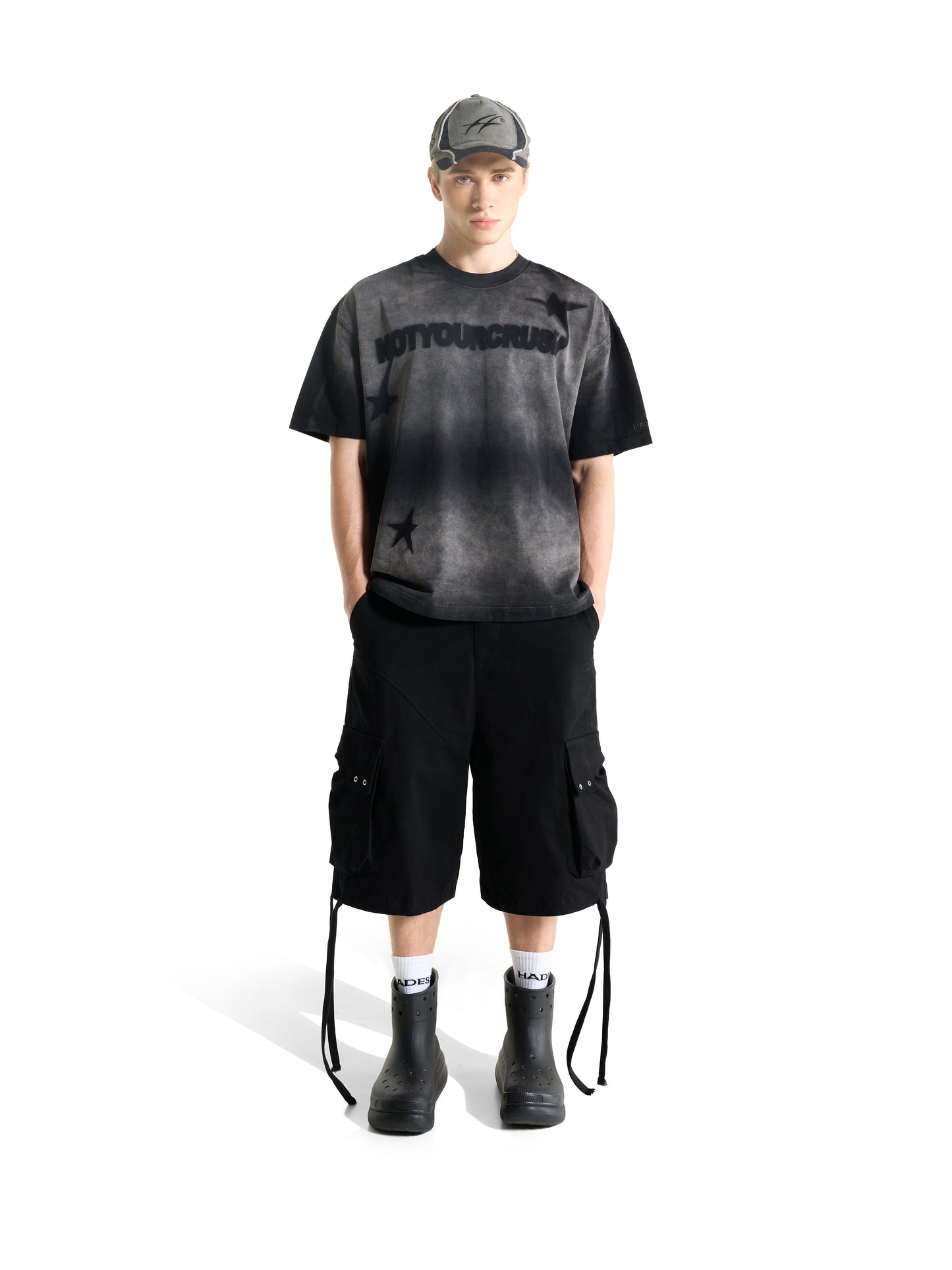 OVERSIZED T-SHIRT - HADES NOTYOURCRUSH WASH T-SHIRT BLACK