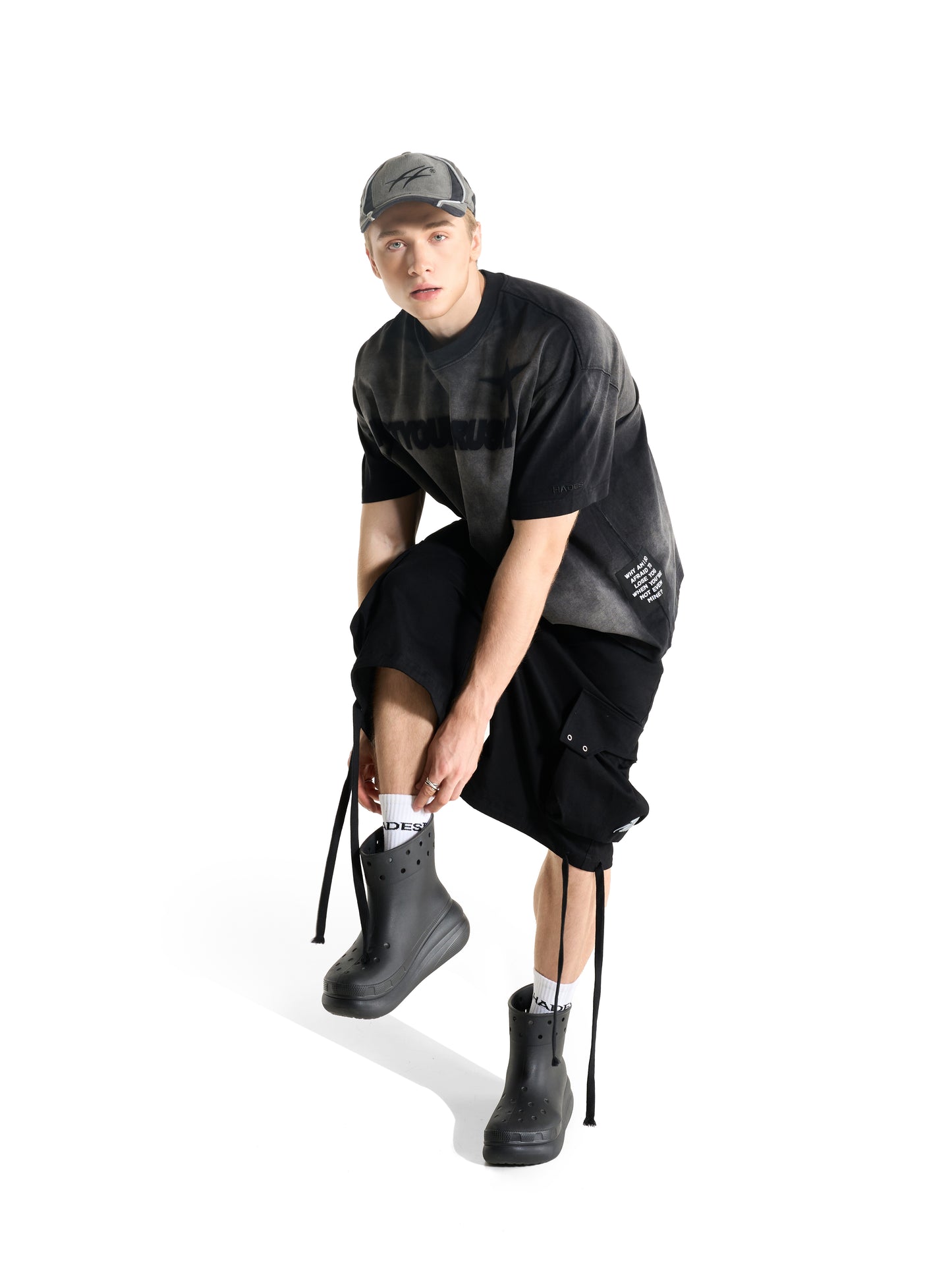 OVERSIZED T-SHIRT - HADES NOTYOURCRUSH WASH T-SHIRT BLACK