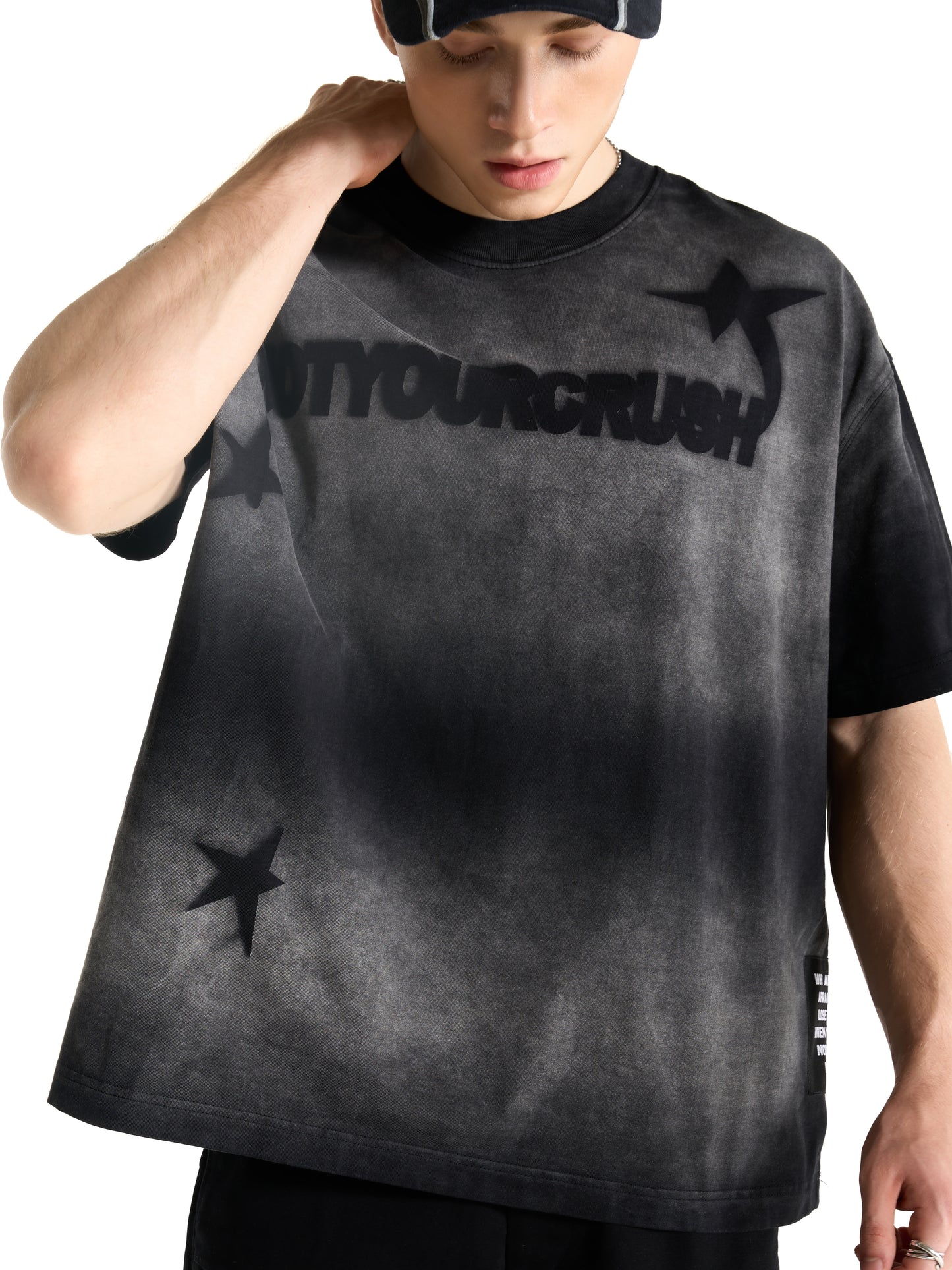 OVERSIZED T-SHIRT - HADES NOTYOURCRUSH WASH T-SHIRT BLACK