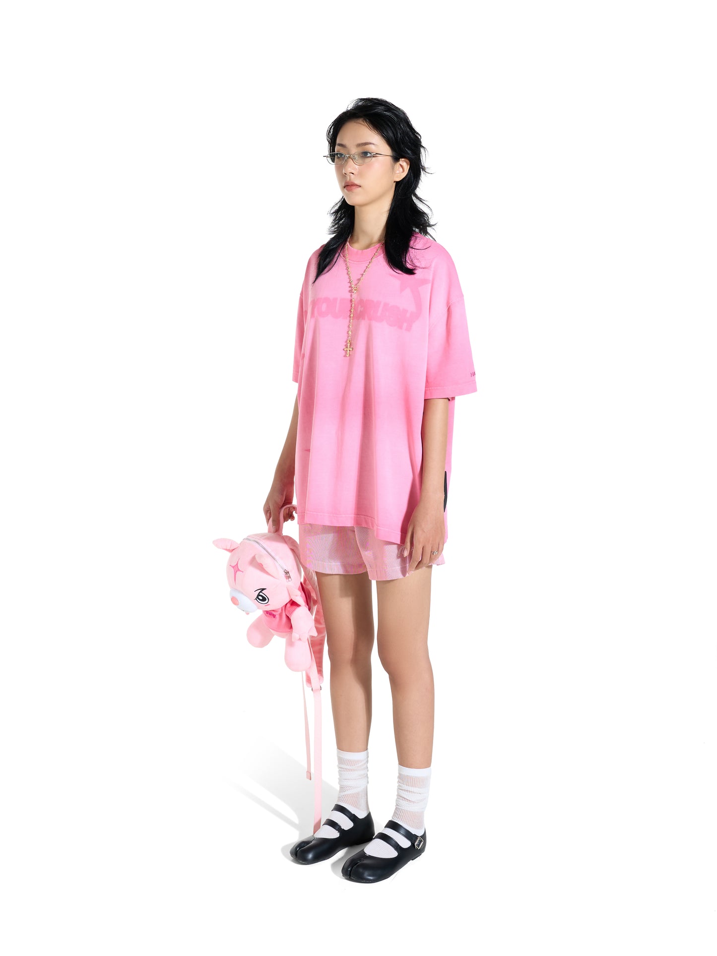 OVERSIZED T-SHIRT - HADES NOTYOURCRUSH WASH T-SHIRT PINK