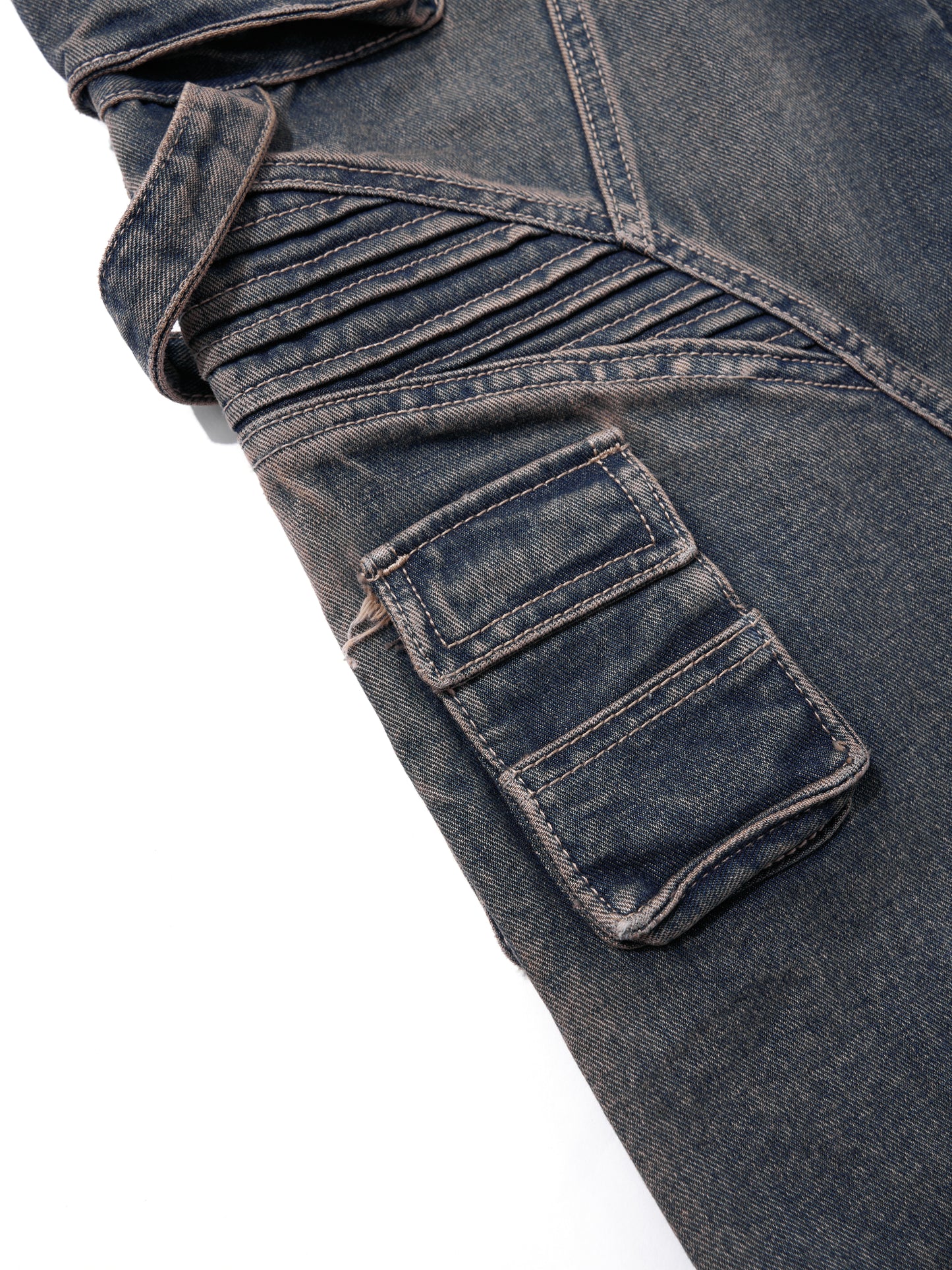 BAGGY LOW WAIST JEANS - HADES FENCE WASH JEANS