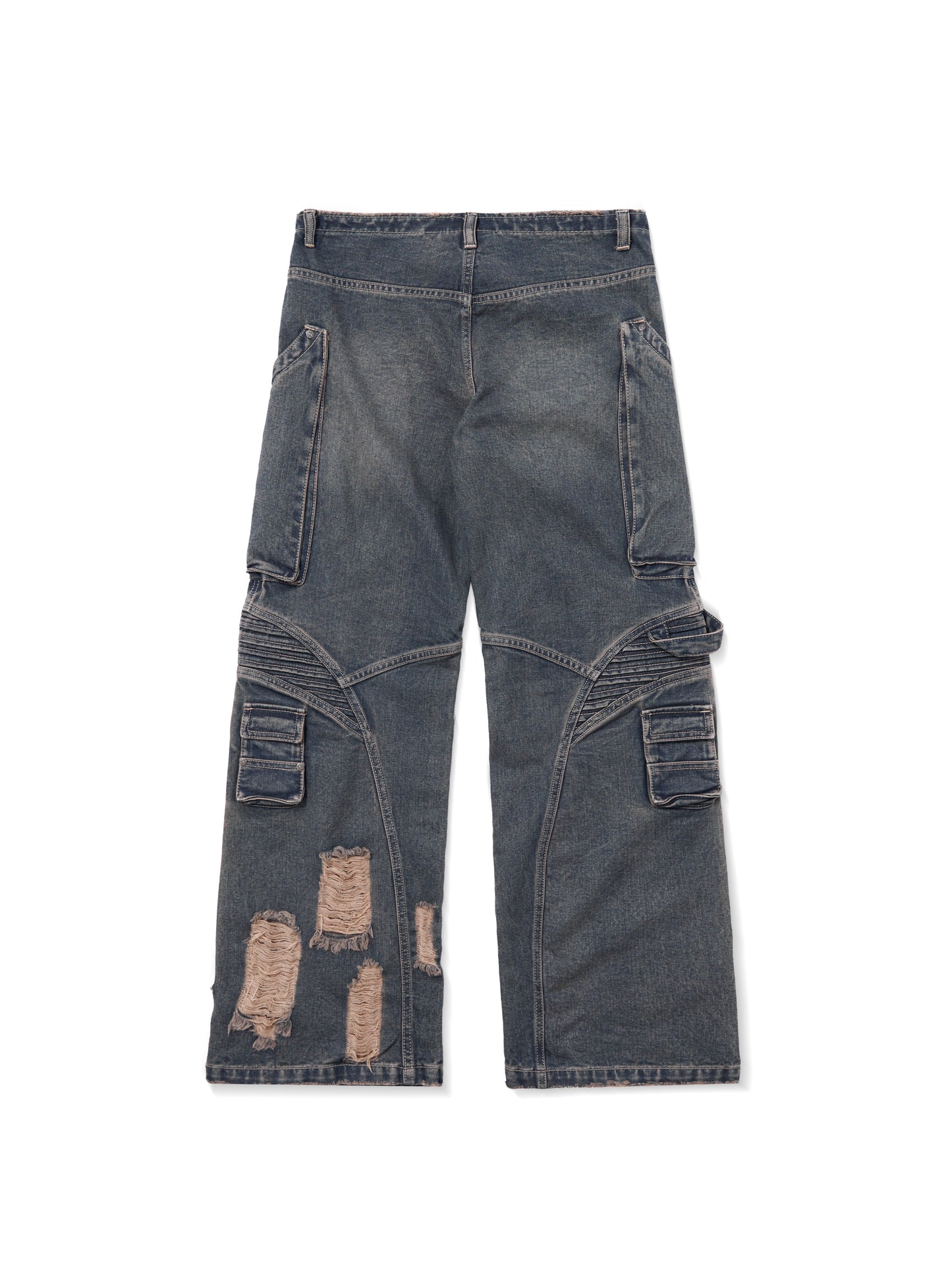 BAGGY LOW WAIST JEANS - HADES FENCE WASH JEANS