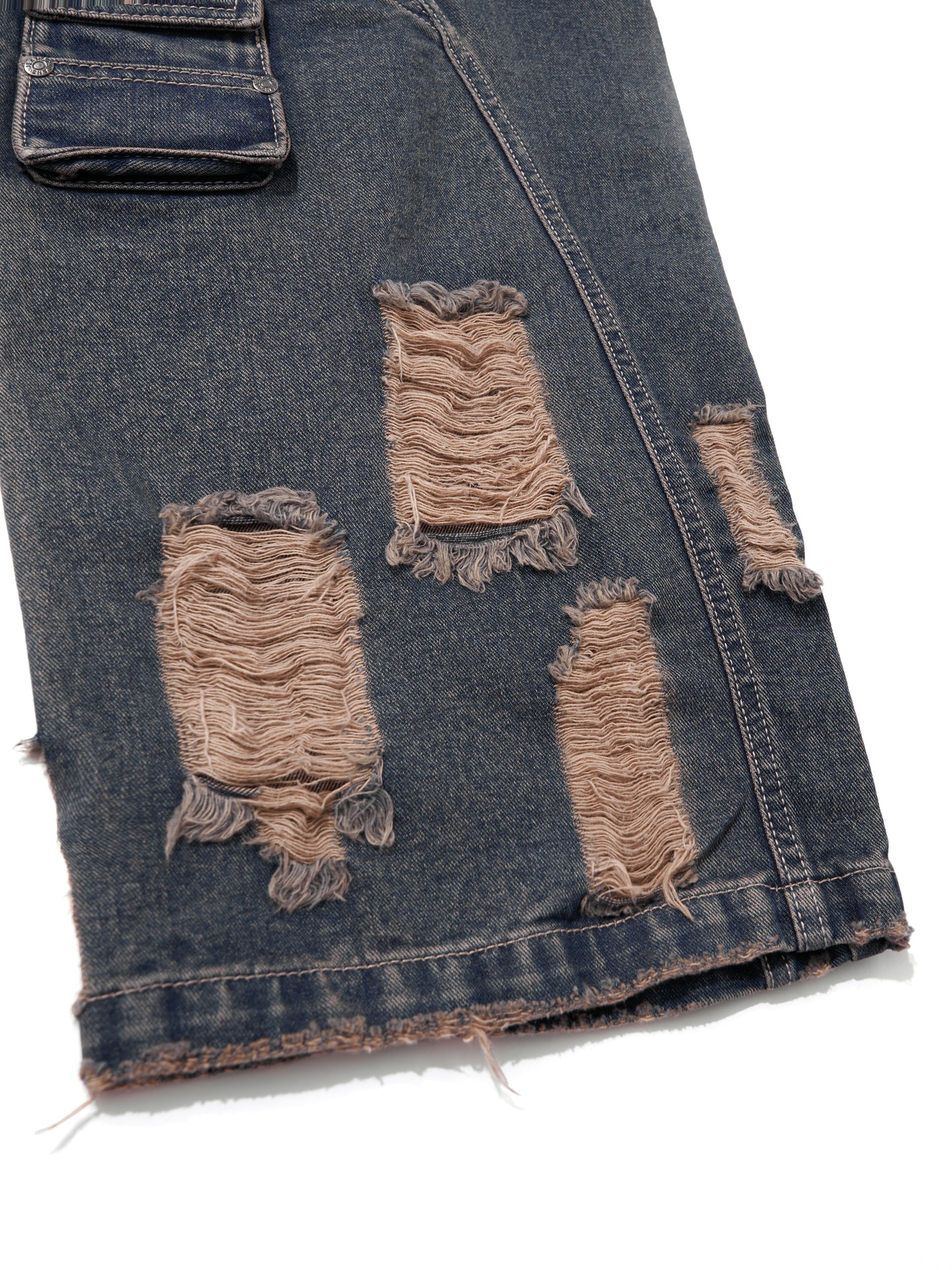 BAGGY LOW WAIST JEANS - HADES FENCE WASH JEANS